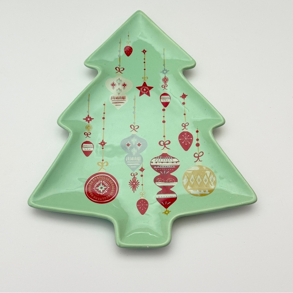 Magenta Christmas Tree Plate - Serving Tray